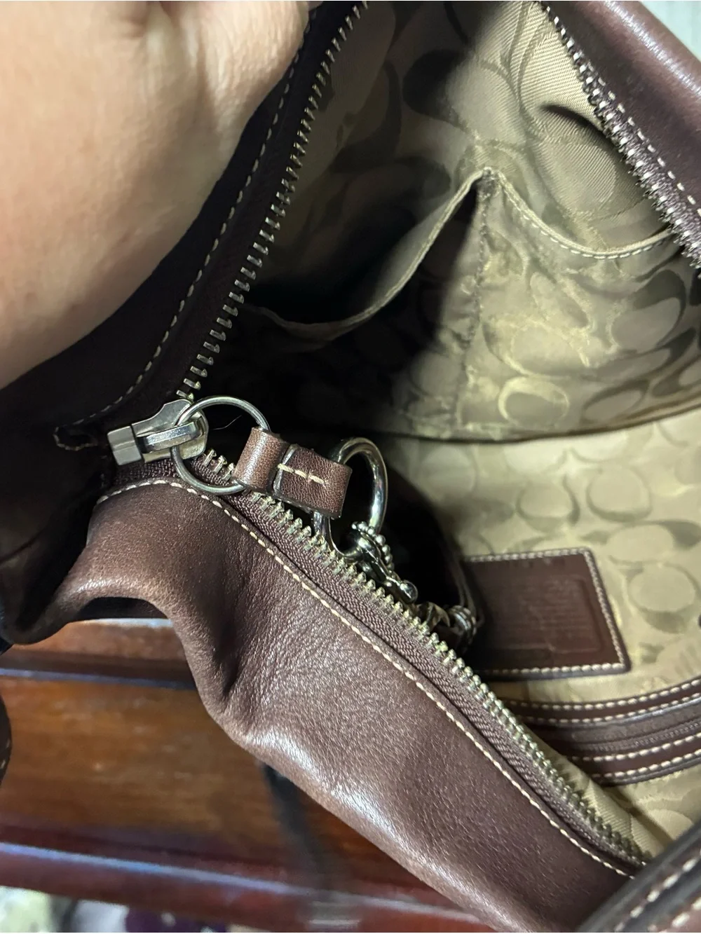 Coach Slim Leather Hobo with Tassel Vintage